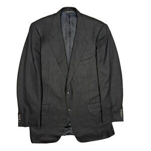Canali 100% Cashmere Blazer Made in Italy Black Sport Coat 44L